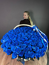 Букет из 201 Синей Розы в Корзине фото 1