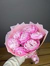 Букет из 7 Розовых пионов фото 2
